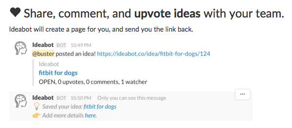 Ideabot for Slack