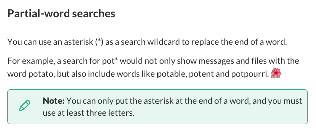Search modifiers in Slack