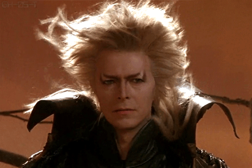 Walking about with the wind in my hair, Bowie-style.